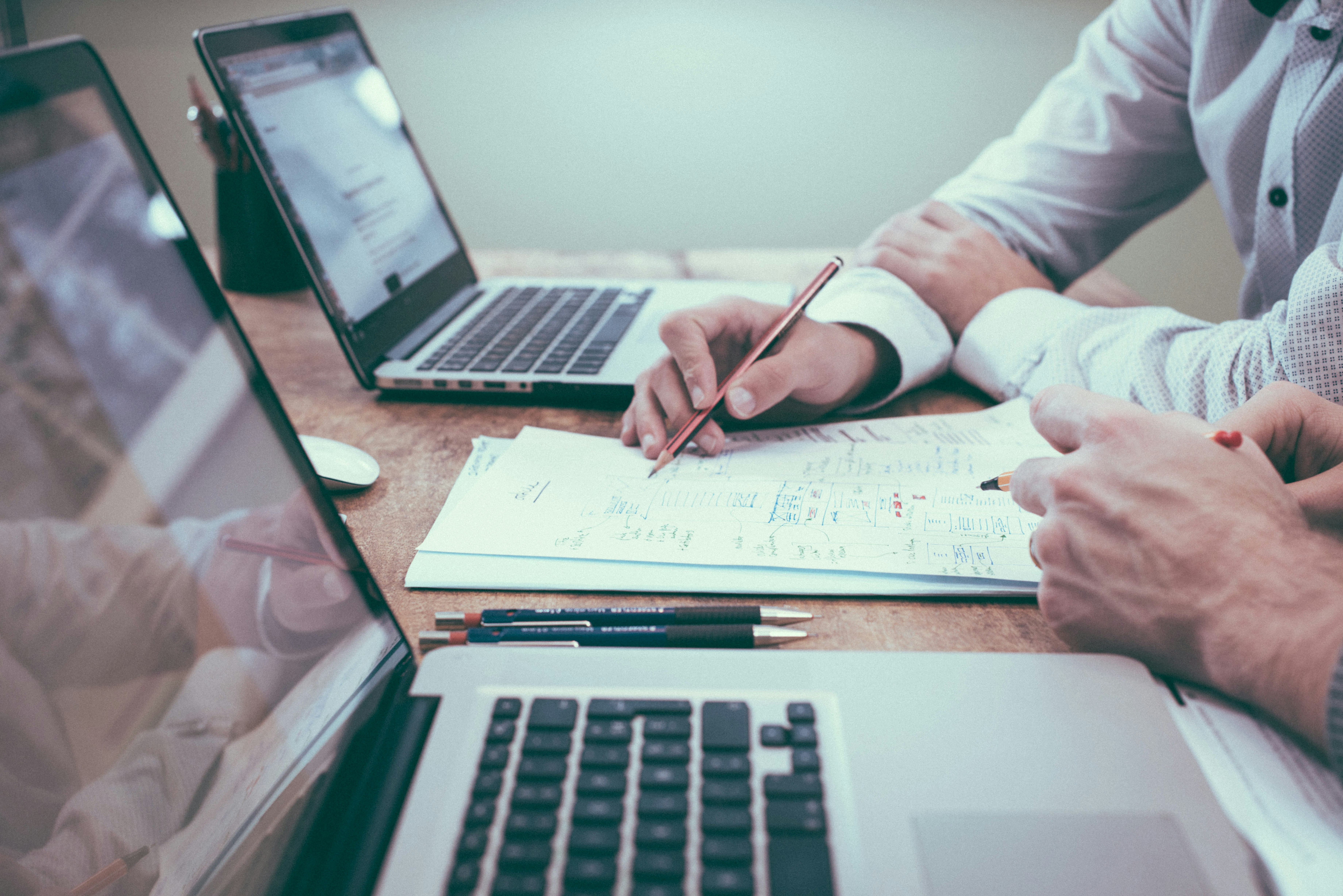 Professional recruiter screening job candidates with modern techniques
